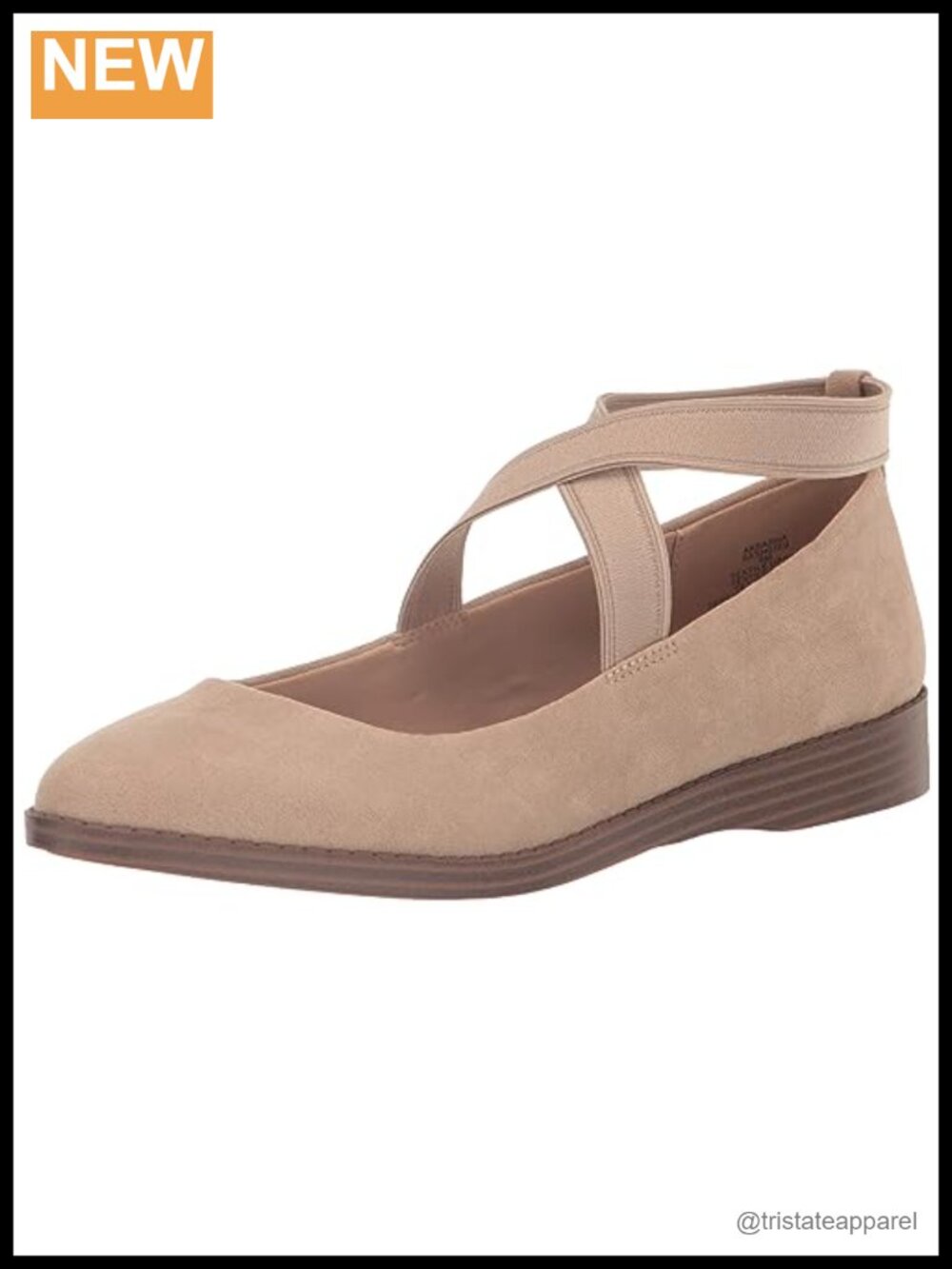 Suede Ballet Flats with iflex Technology Comfort Slip-On Shoes for Work